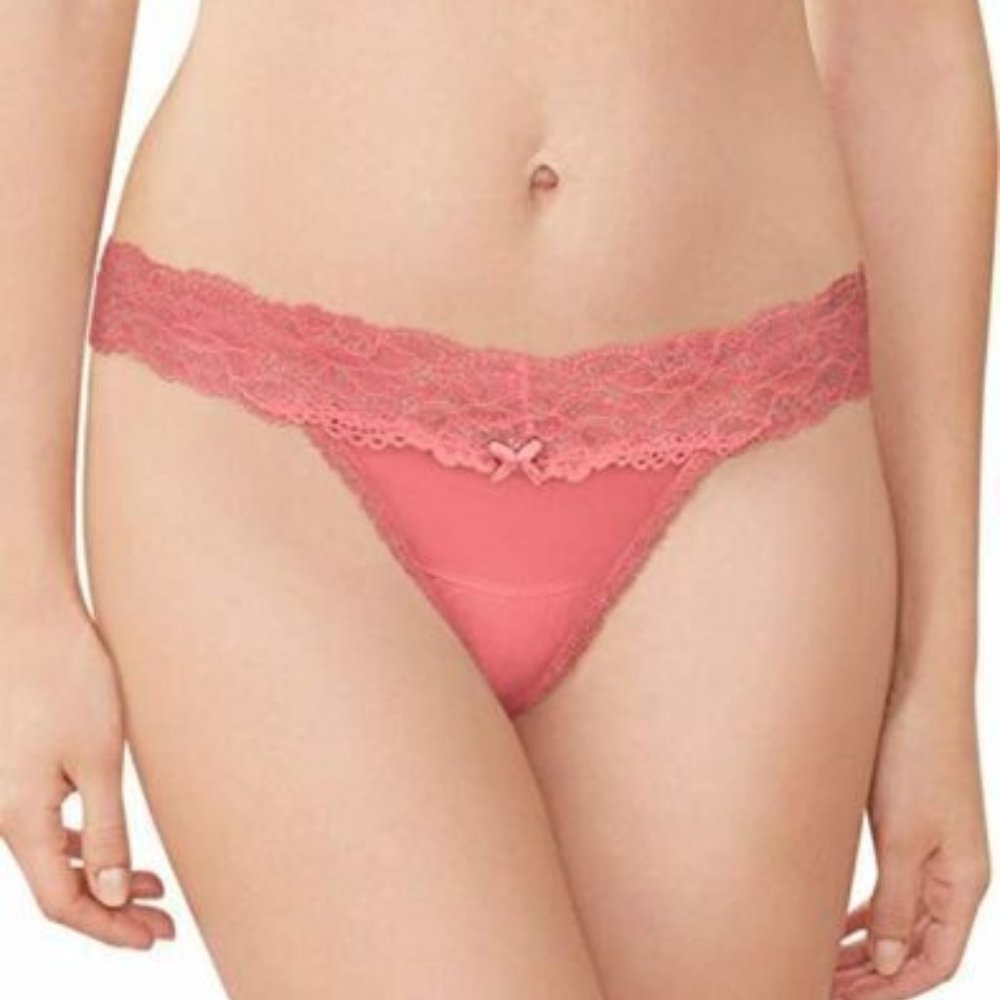 Maidenform NWT Guava Pink Comfort Devotion Allover Lace Thong DMESLT 5 7 9